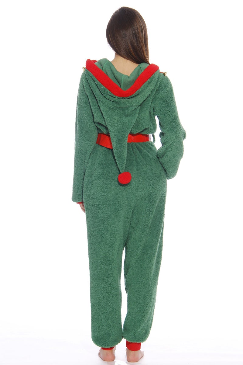 #FollowMe 6414-S Elf Just Love Adult Onesie / Onesies / Pajamas/ Green/ Small - Image 3